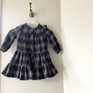 Kaisely Flannel Plaid Tiered Dress | 2T